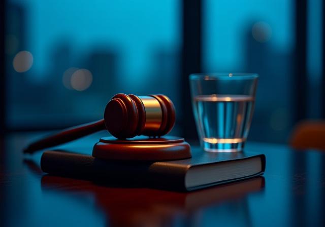 Legal documents and a scale representing financial balance